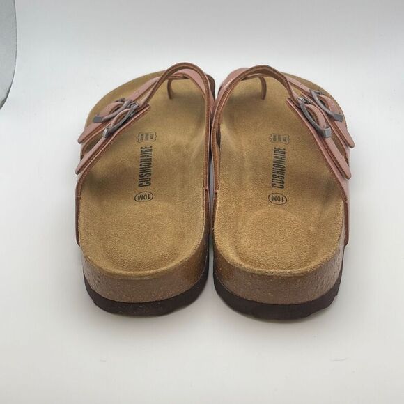 CUSHIONAIRE Women's Cork Footbed Sandal SIZE 10 ROSEGOLD - Picture 4 of 7